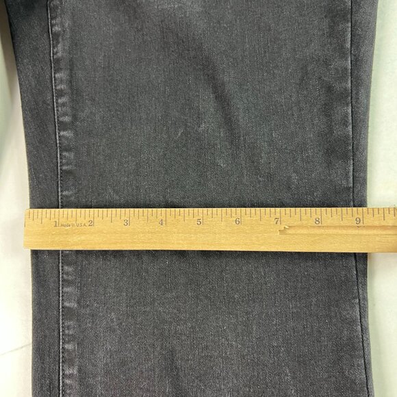 Not Your Daughter Jeans Women's 33x26* Julia Flare Crop Black Faded Denim Tag 12 - Picture 13 of 16